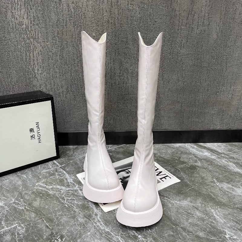 Women'S Fashion Boots 2025 - Novas botas altas antiderrapantes simples de