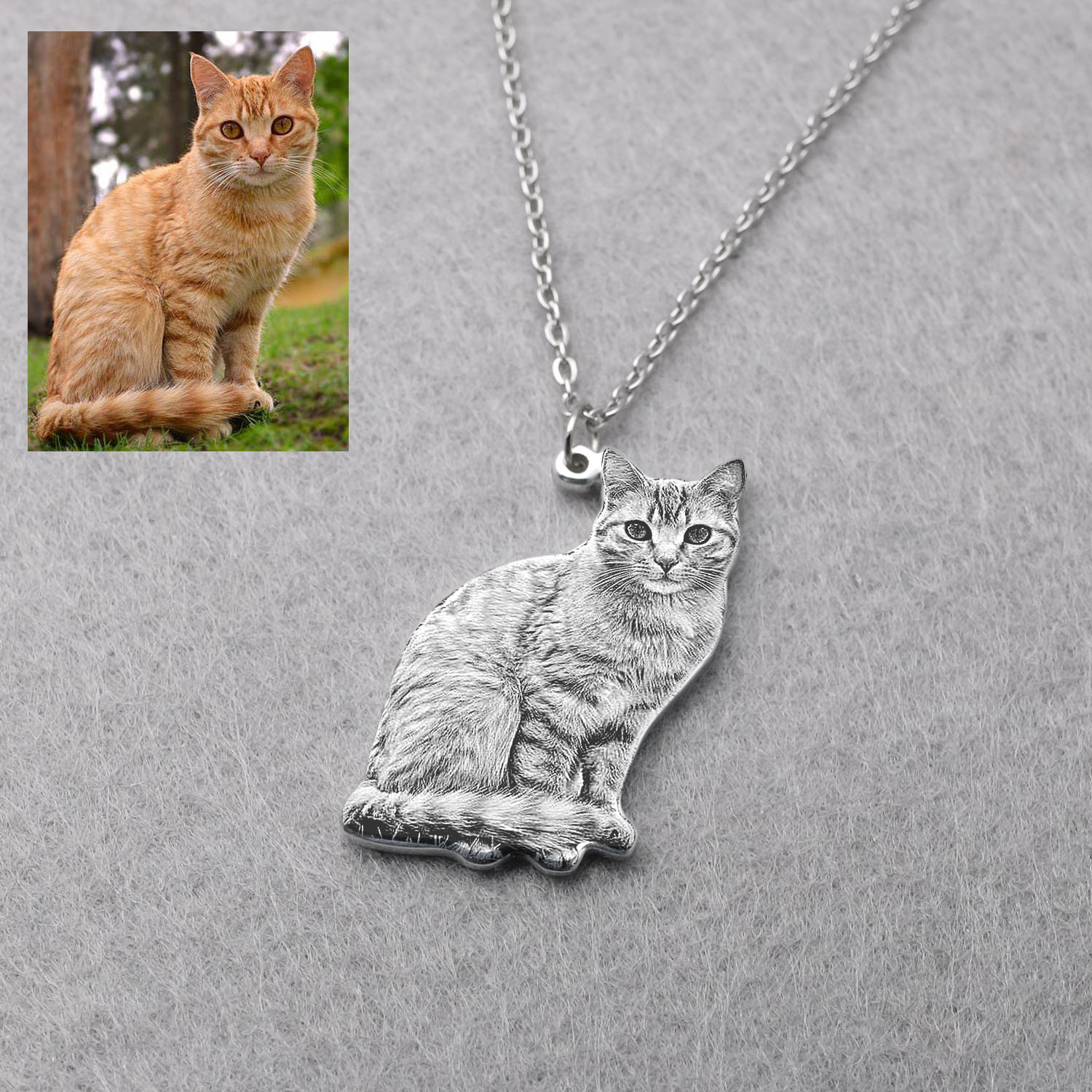 Fashion Women Picture - Colar Personalizado com Foto de Pet,