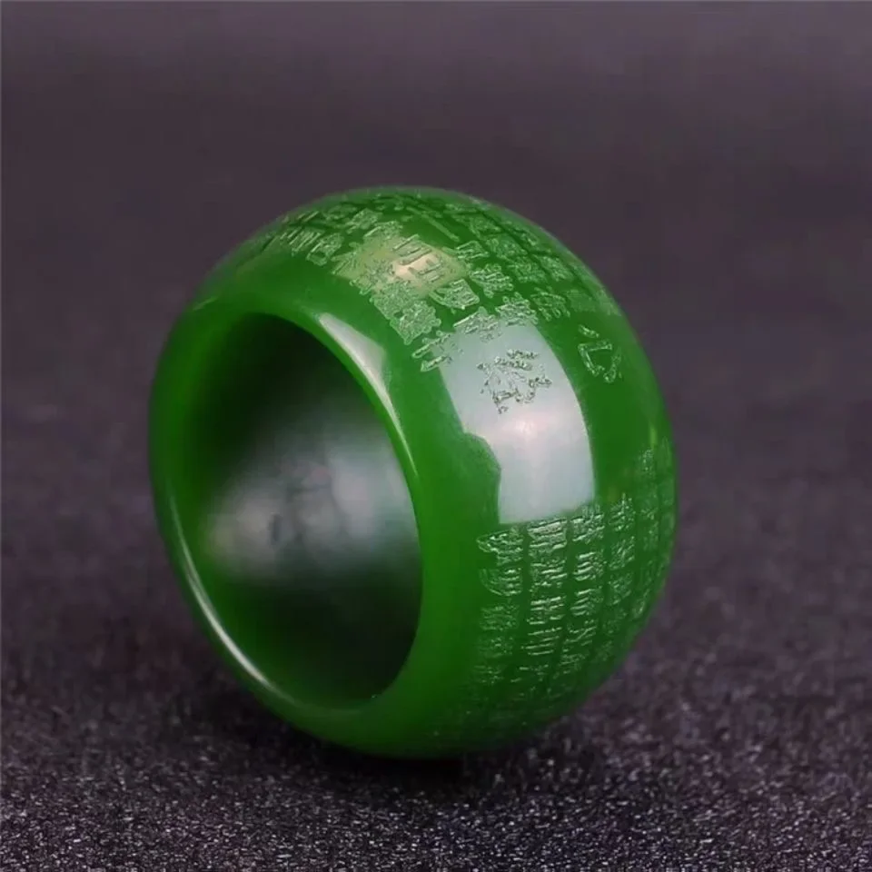 Women And Men Fashion - Anel de Jade Verde Natural 22mm,