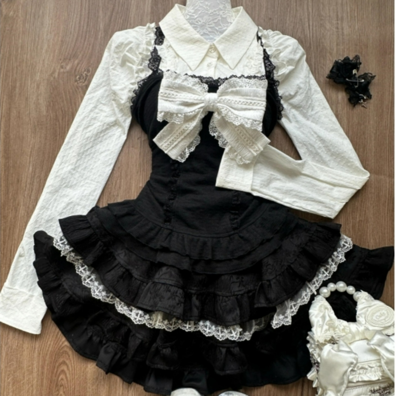 Women Fashion Japan - Y2k estética lolita estilo 3 peça