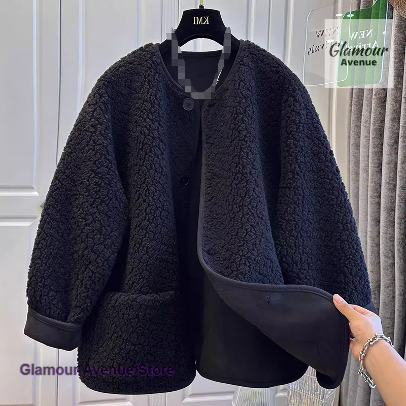 Sherpa Coat Women - Casaco de lã de cordeiro estilo