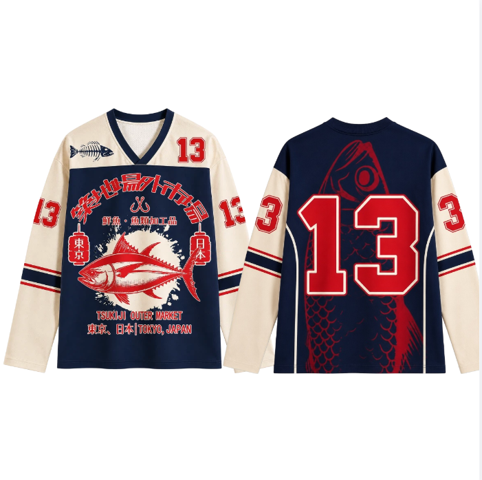 Women And Men Fashion - Camiseta de manga comprida impressa em