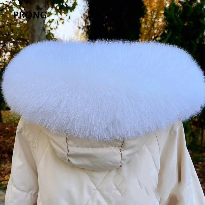 Women Fashion Hats - Colarinho de pele de raposa real