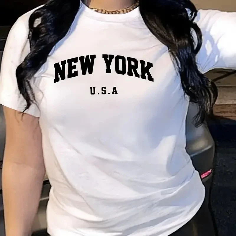 Camiseta feminina de manga cur - Women'S Fashion York avaliação e preço
