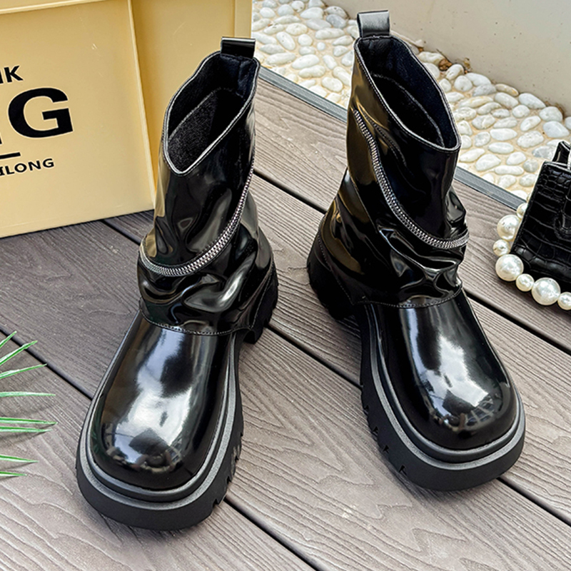 Moda plataforma sapatos de cou - Women'S Fashion Boots 2025 avaliação e preço