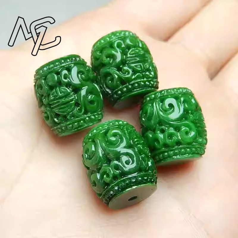 5pc natural verde jade escultu - Women And Men Fashion avaliação e preço