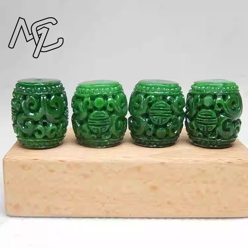 5pc natural verde jade escultu - Women And Men Fashion avaliação e preço