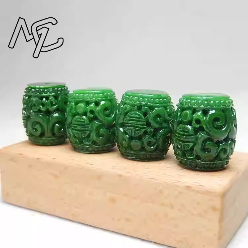5pc natural verde jade escultu - Women And Men Fashion avaliação e preço