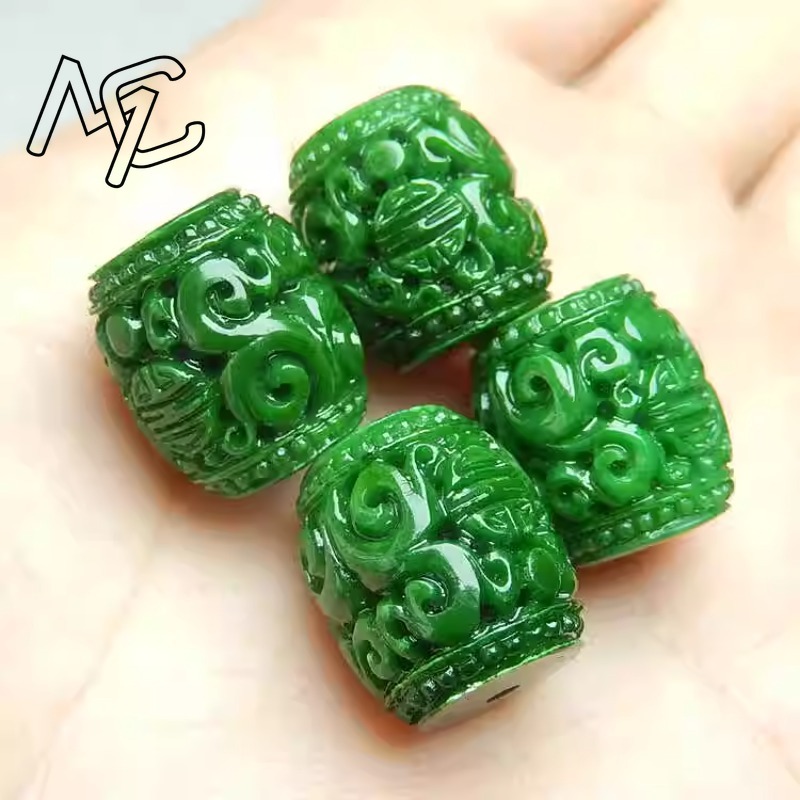 5pc natural verde jade escultu - Women And Men Fashion avaliação e preço