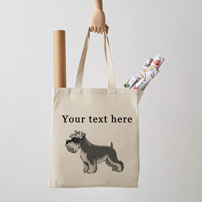 Bolsa tote de lona schnauzer e - Women Fashion Name Ideas avaliação e preço