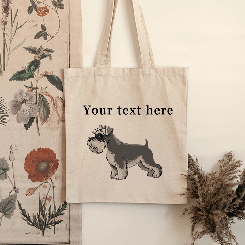 Bolsa tote de lona schnauzer e - Women Fashion Name Ideas avaliação e preço