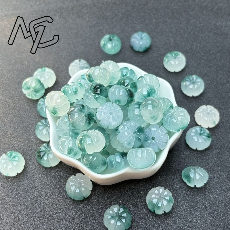 10 pçs um verde jade abóbora c - Women And Men Fashion avaliação e preço