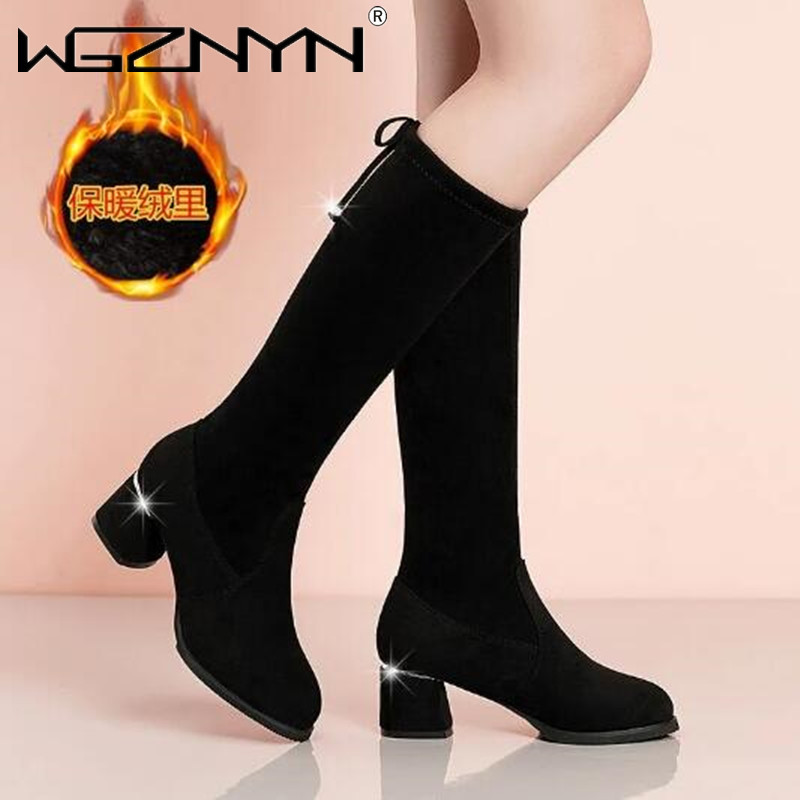 Mulheres outono inverno preto  - Women'S Fashion Boots 2025 avaliação e preço
