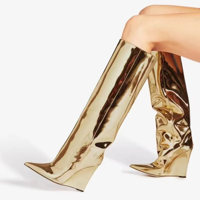Botas de couro de strass até o - Women'S Fashion Show 2022 avaliação e preço