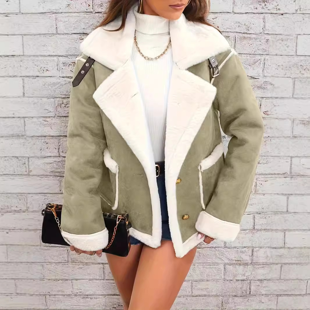 Mulheres shearling jaqueta cas - Sherpa Coat Women avaliação e preço