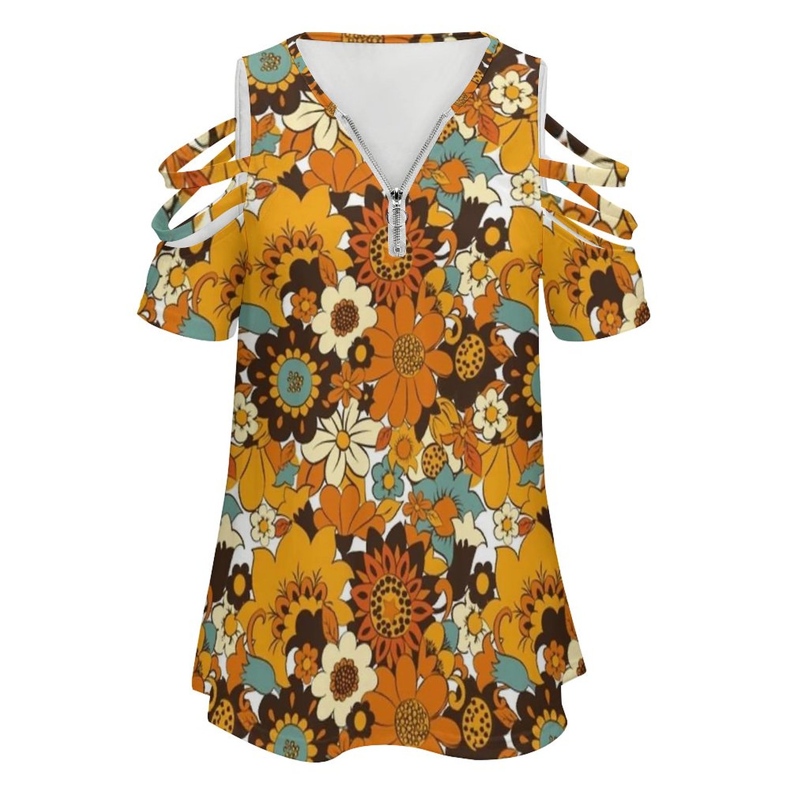 60 70S S Retro Flower Power, T - Women'S Fashion Of The 70S avaliação e preço