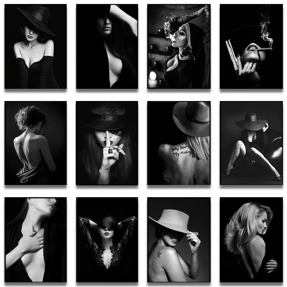Pintura em Tela de Arte Modern - Fashion Women Picture avaliação e preço