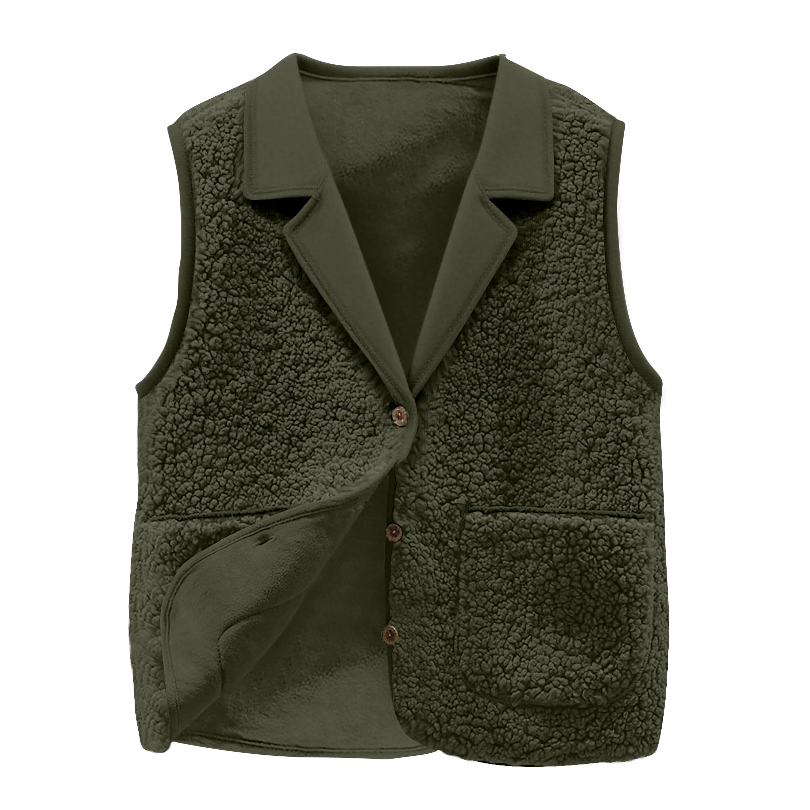 Colete feminino de lã sherpa,  - Sherpa Coat Women avaliação e preço