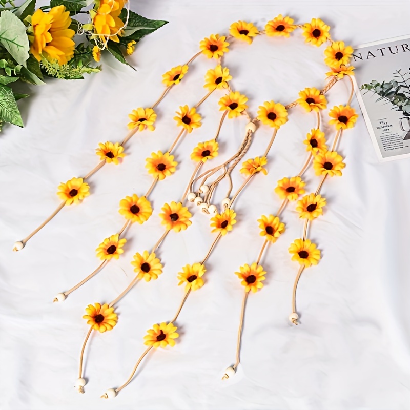 Tiara hippie de flores, coroa  - Women'S Fashion Of The 70S avaliação e preço